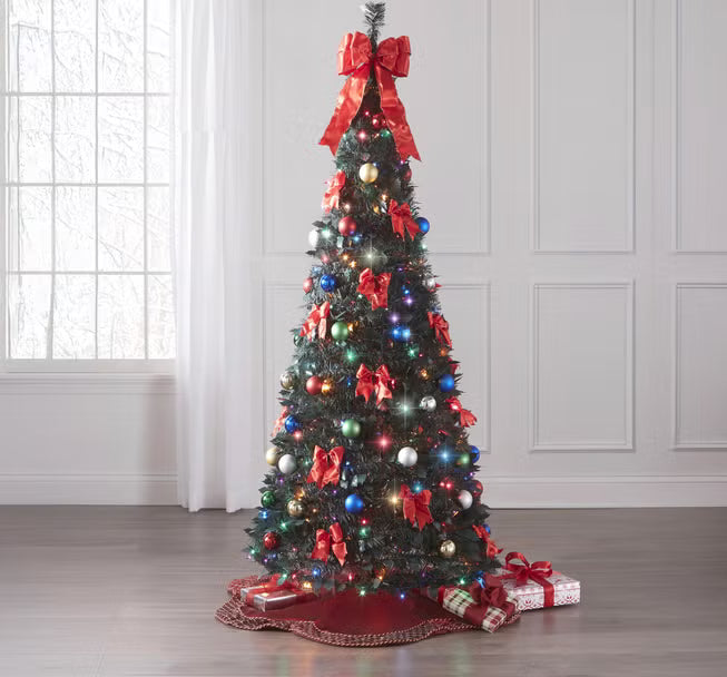 HolidayGlimmer 7½-ft Pop-Up Pre-Lit Christmas Tree
