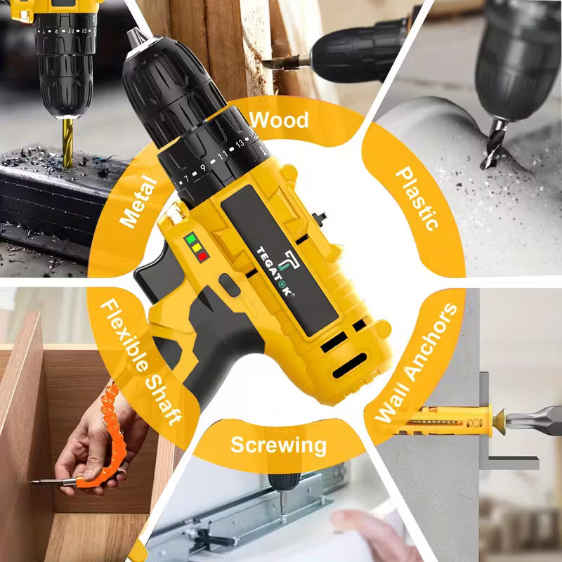 🔧 PowerForge 20V — Cordless Drill & 148-Piece Tool Set