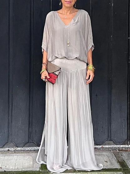 Susan - Two-Piece Set V-Neck