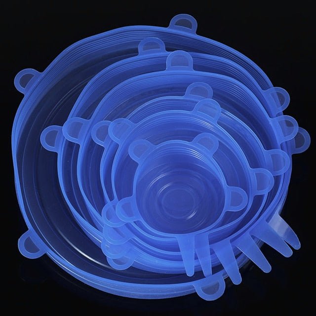 6PCS Adaptable Lid Silicone Cover Food