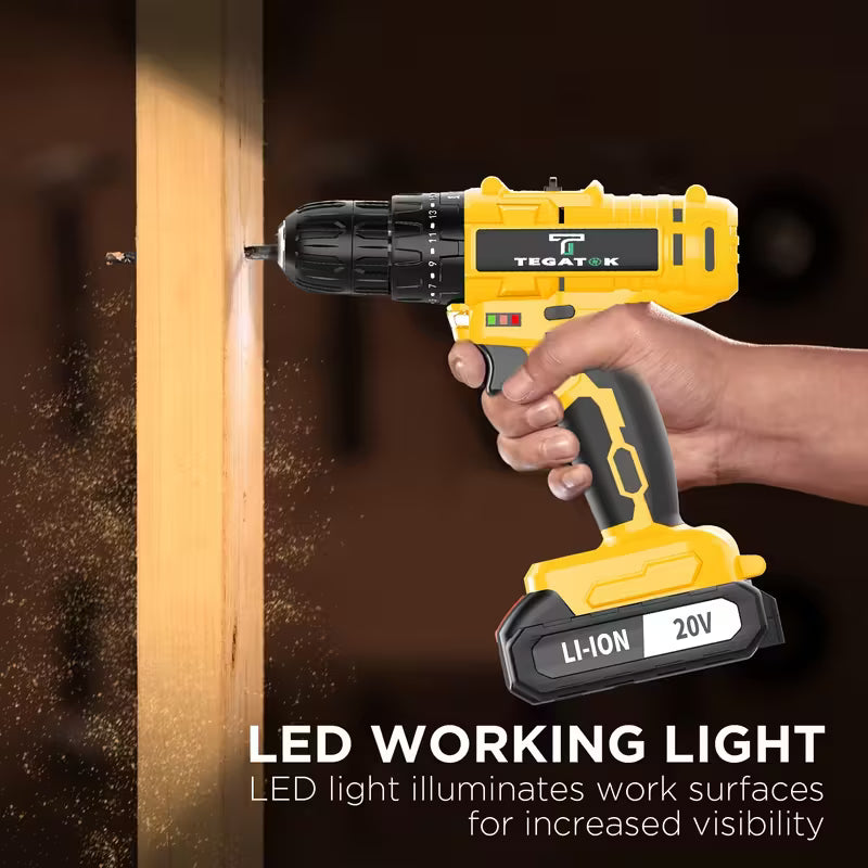 🔧 PowerForge 20V — Cordless Drill & 148-Piece Tool Set