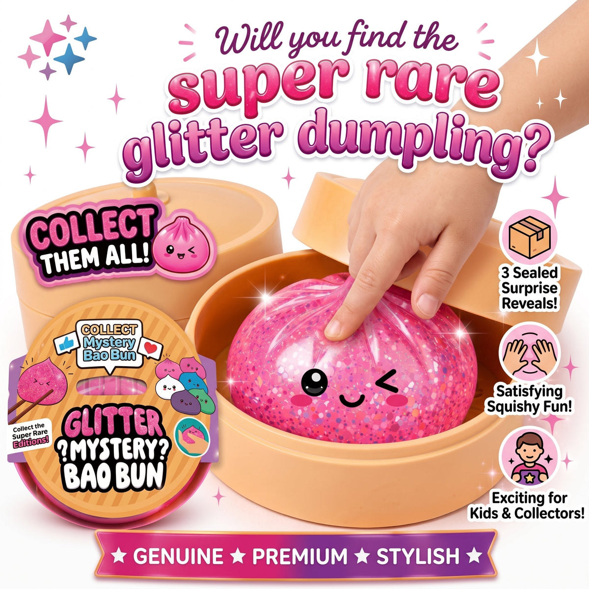 Vifinix Mystery Dumpling Squishies (3-Pack)