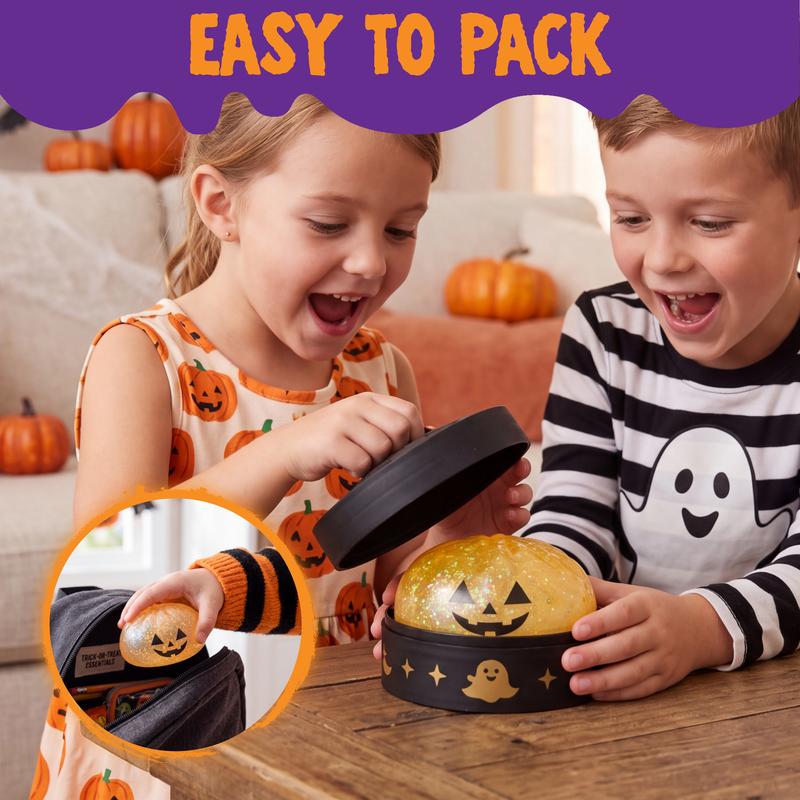 Halloween Dumpling Stress Relief Toys, 12pcs with Steamer Storage