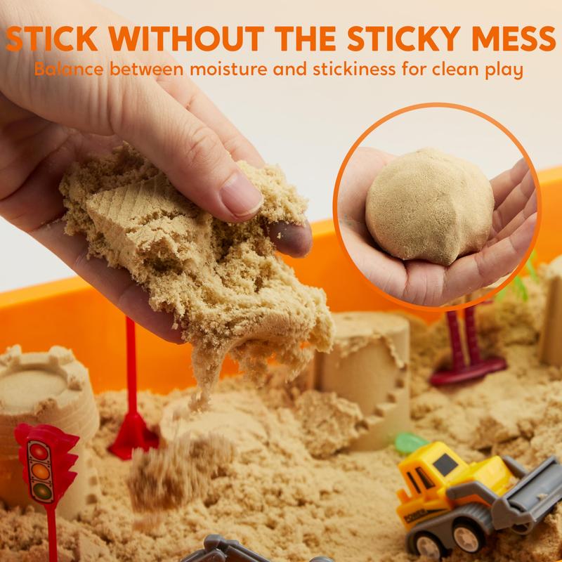 Klever Kits 3-in-1 Sensory Bin: Glow-in-the-Dark Sandbox & Castle Builder for Ages 3+