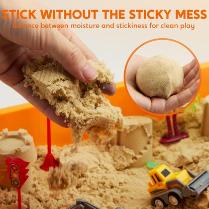 Klever Kits 3-in-1 Sensory Bin: Glow-in-the-Dark Sandbox & Castle Builder for Ages 3+