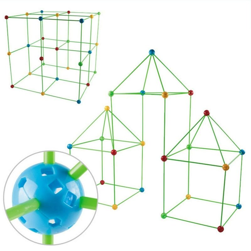 DIY 3D Kids Construction Fort Building Kit