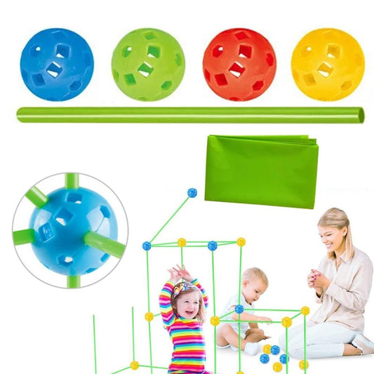 DIY 3D Kids Construction Fort Building Kit