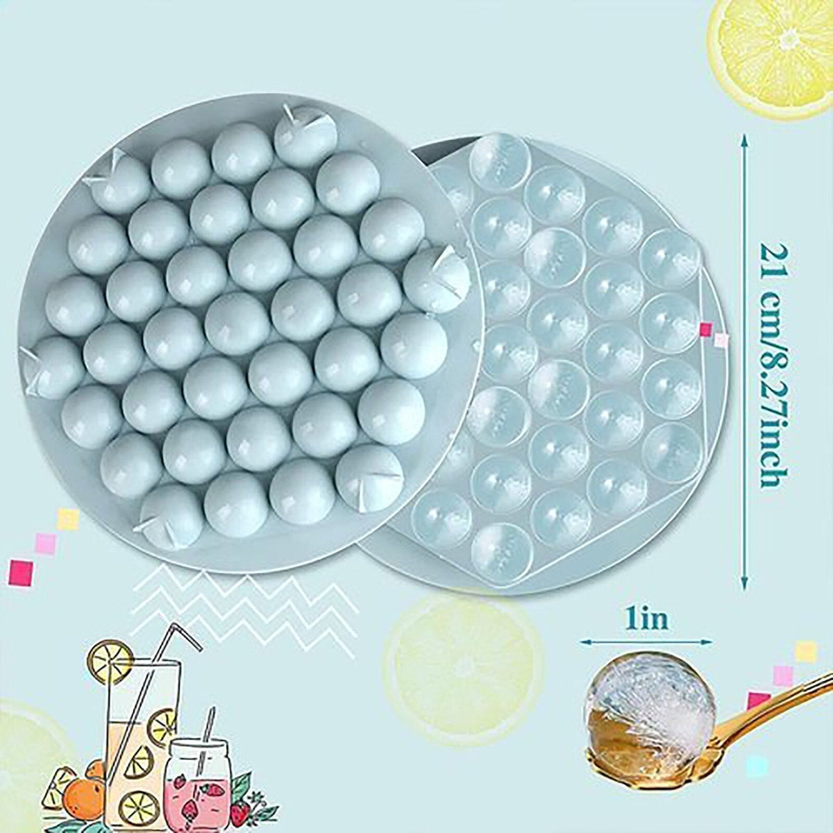 Hexagon Round Ice Cube Tray