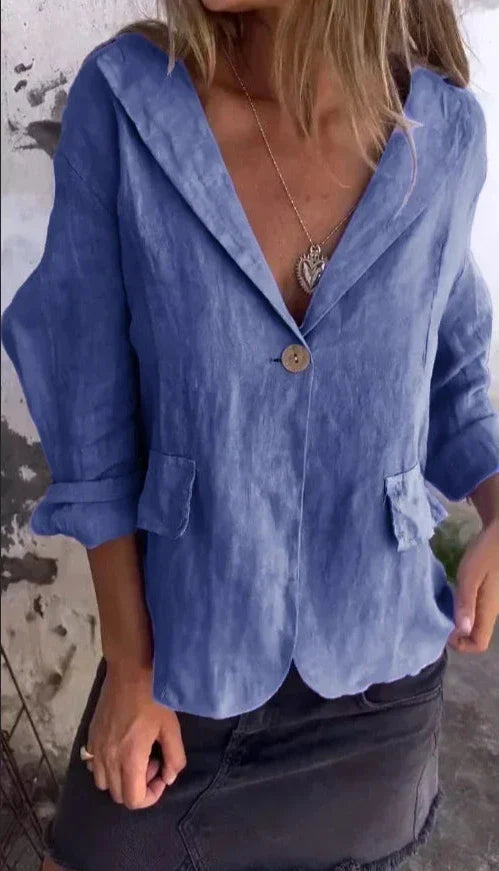 Isla - Casual Cotton Linen Blazer