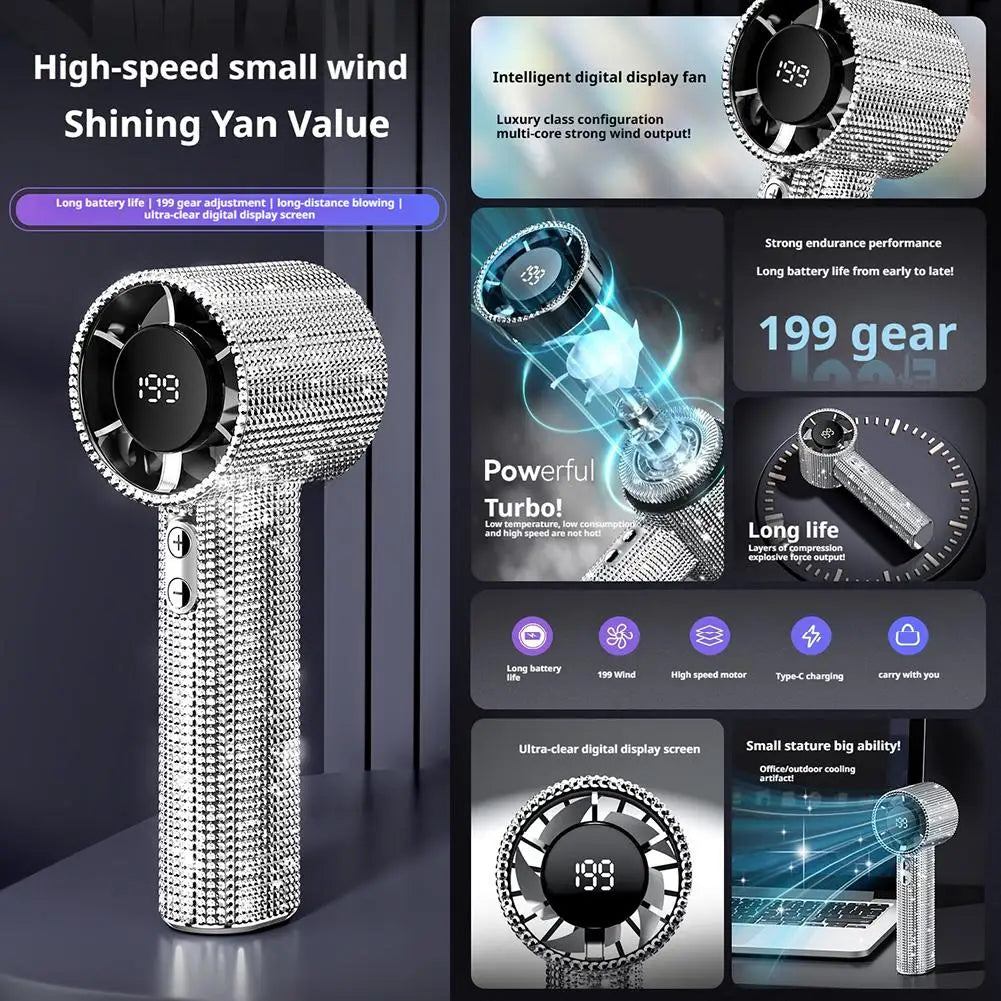 Diamond Breeze Handheld Fan