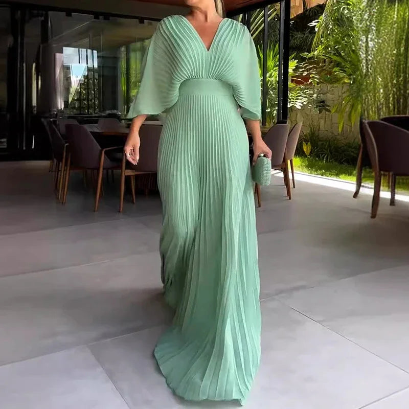 Isabella - Summer Pleated Long Dress