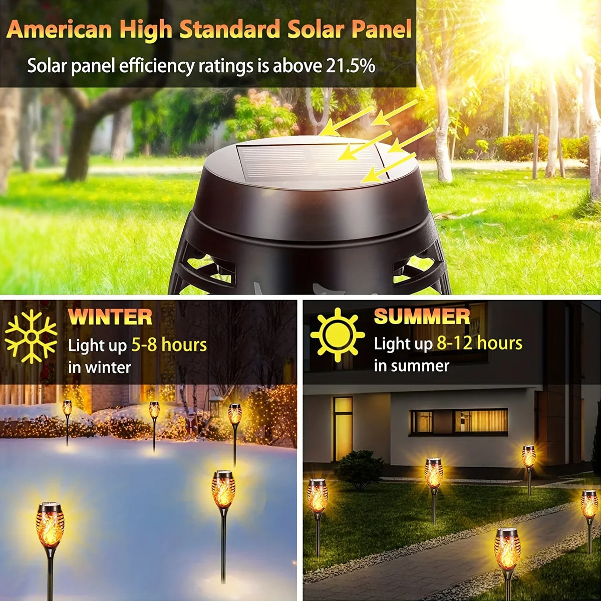 Solar Flicker Flame Torches