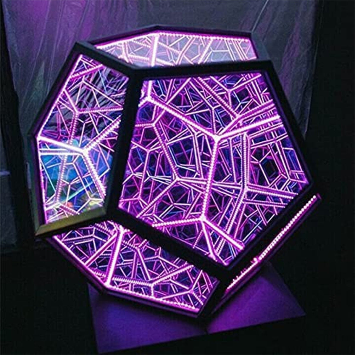 Infinite Dodecahedron Color Art Light