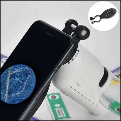 KiddyScope™ Portable Pocket Microscope with Adjustable 60-120x zoom
