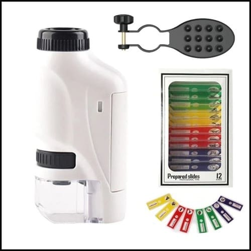 KiddyScope™ Portable Pocket Microscope with Adjustable 60-120x zoom
