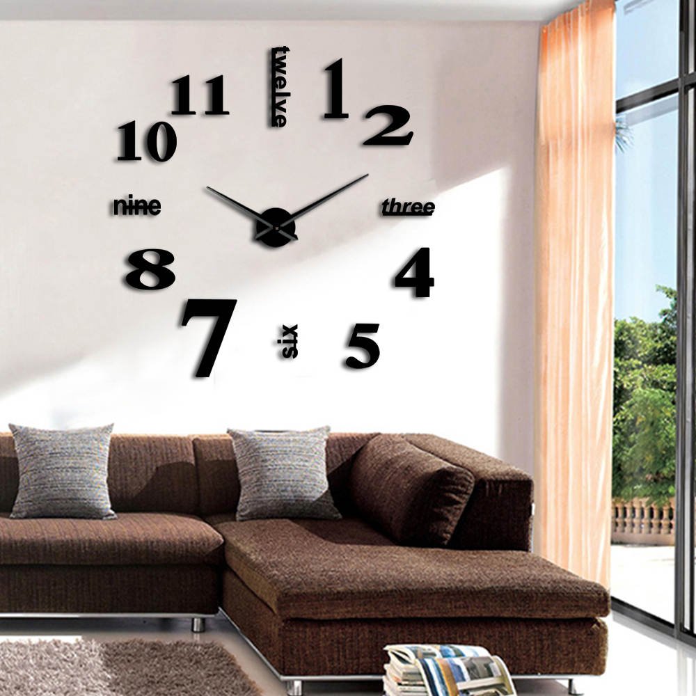 Large 3D DIY Wall Clock