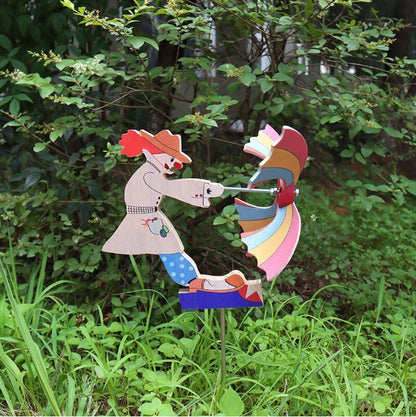Miss Bee Garden Art Decor Whirligigs Wind Spinners
