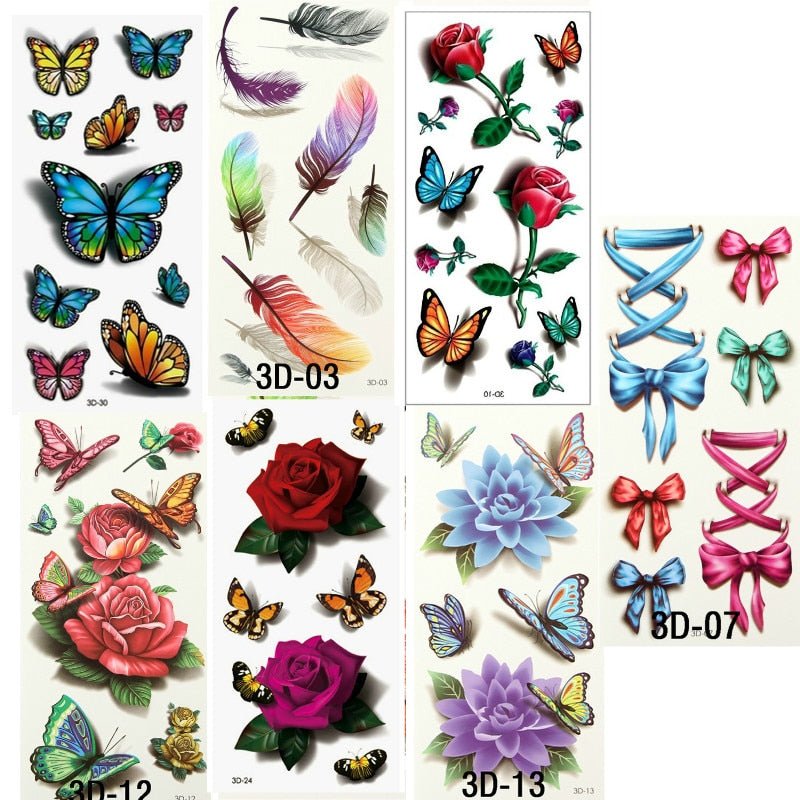 Temporary Tattoos 3D Waterproof