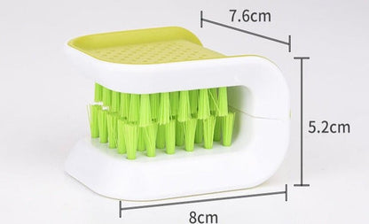 U-Shaped Knife and Cutlery Cleaner Brush