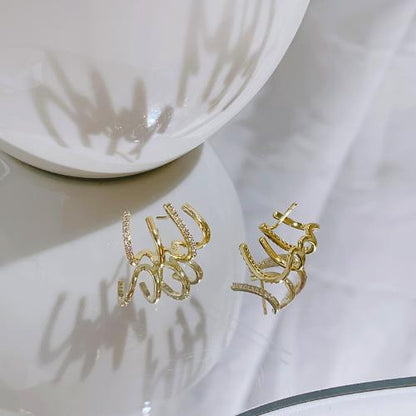 Zircon Crystal Geometric Earrings